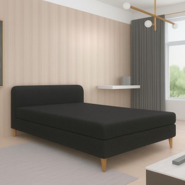 Čalouněná válenda BRISBANE 110x200 cm černá