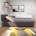 Čalouněná válenda s polohováním a úložným prostorem DALLAS 108x205 cm šedá/antracit