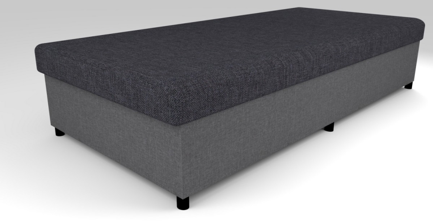 Čalouněná válenda s úložným prostorem CORY 80x200 šedá