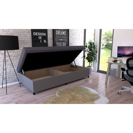 Čalouněná válenda s úložným prostorem CORY 80x200 šedá