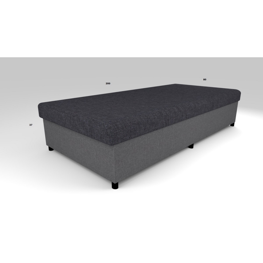 Čalouněná válenda s úložným prostorem CORY 80x200 šedá