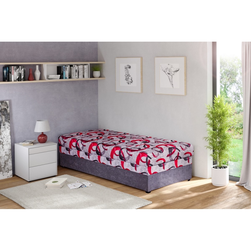 Čalouněná válenda s úložným prostorem ESTEL 90x200 cm šedá