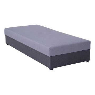 Čalouněná válenda s úložným prostorem JACOB XL nosnost 130 kg 90x200 cm šedá