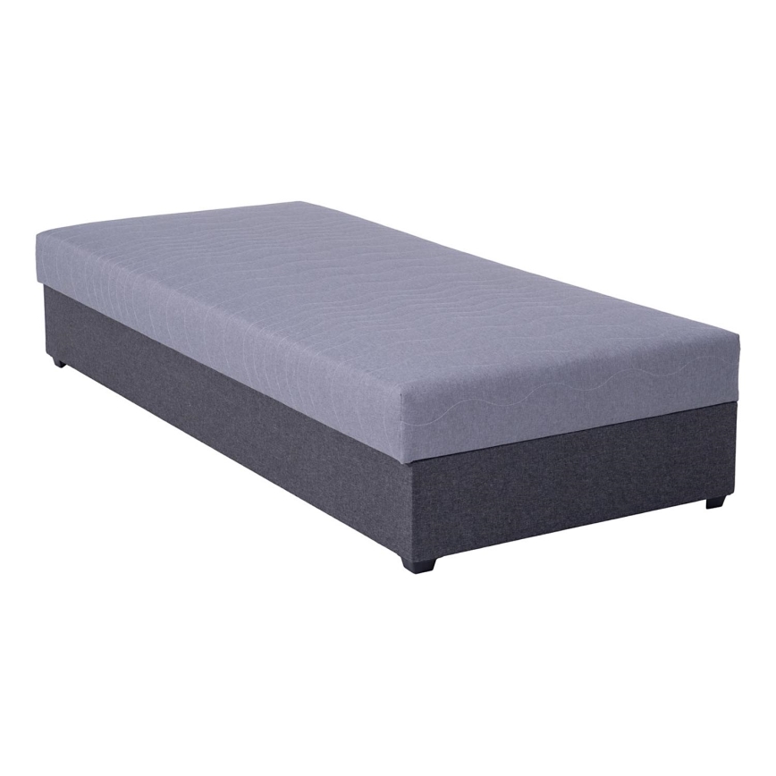 Čalouněná válenda s úložným prostorem JACOB XL nosnost 130 kg 90x200 cm šedá