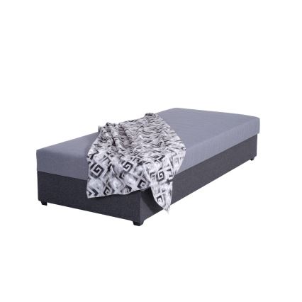 Čalouněná válenda s úložným prostorem JACOB XL nosnost 130 kg 90x200 cm šedá