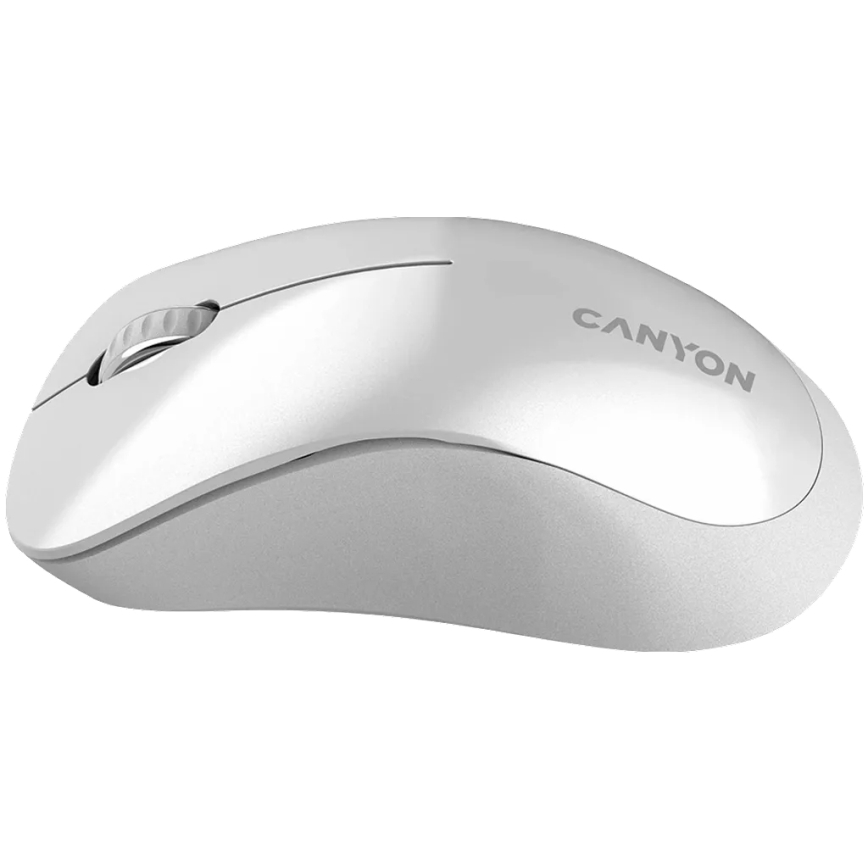 Canyon - Bezdrátová optická myš se senzorem Pixart MW 1200 DPI 2xAAA bílá