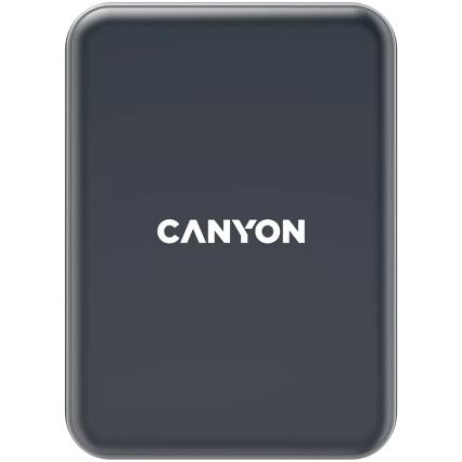 Canyon - Magnetický držák telefonu do auta s funkcí bezdrátového dobíjení Qi 5V hranatý černá