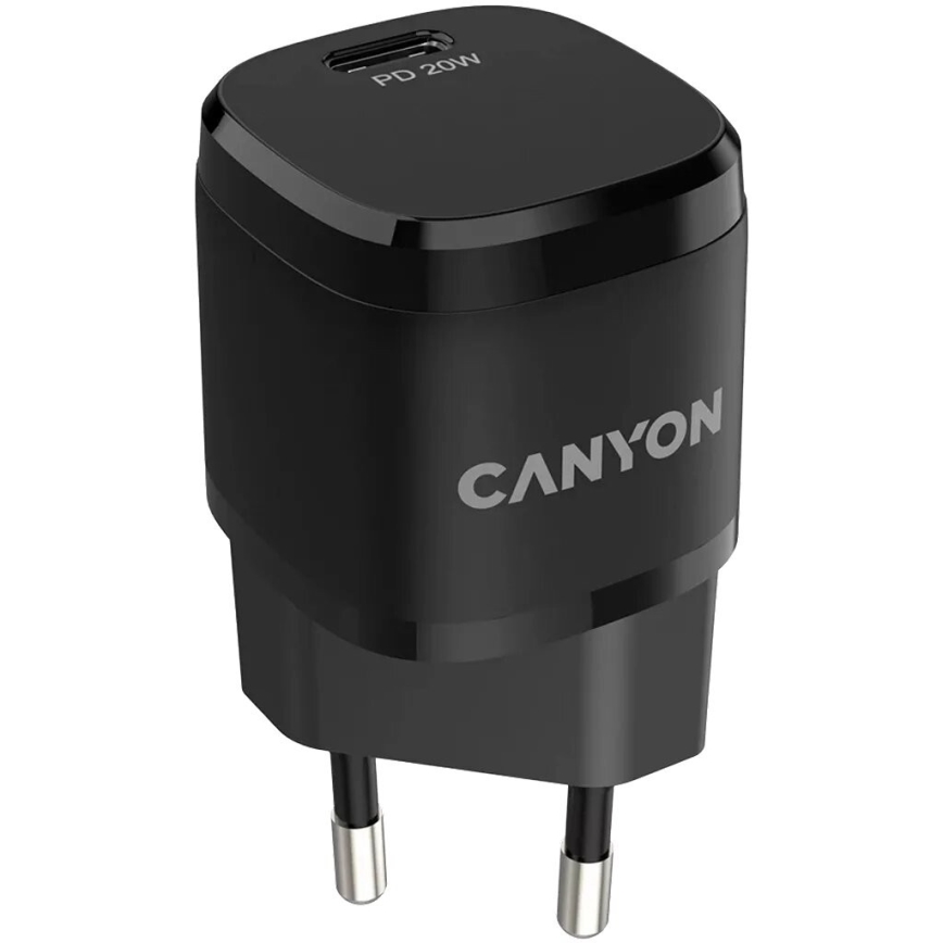 Canyon - Rychlonabíjecí adaptér Power Delivery 20W černá