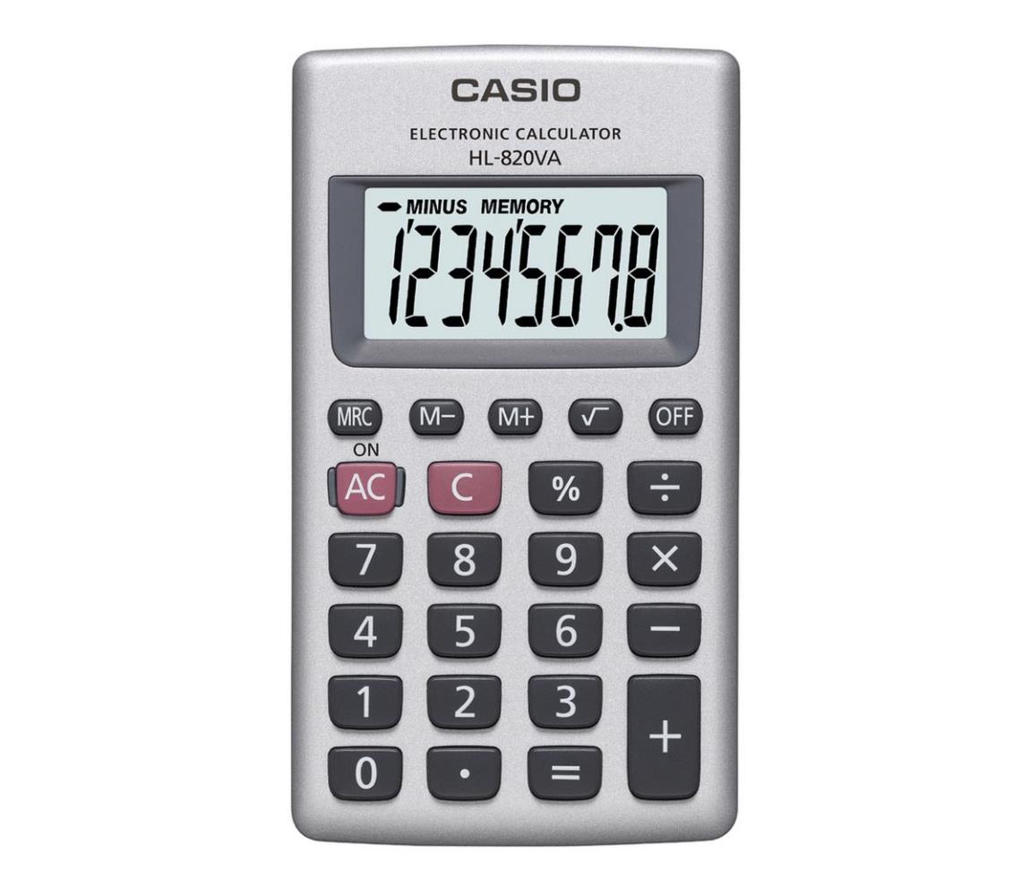 Casio Casio - Kapesní kalkulačka 1xLR54 stříbrná 