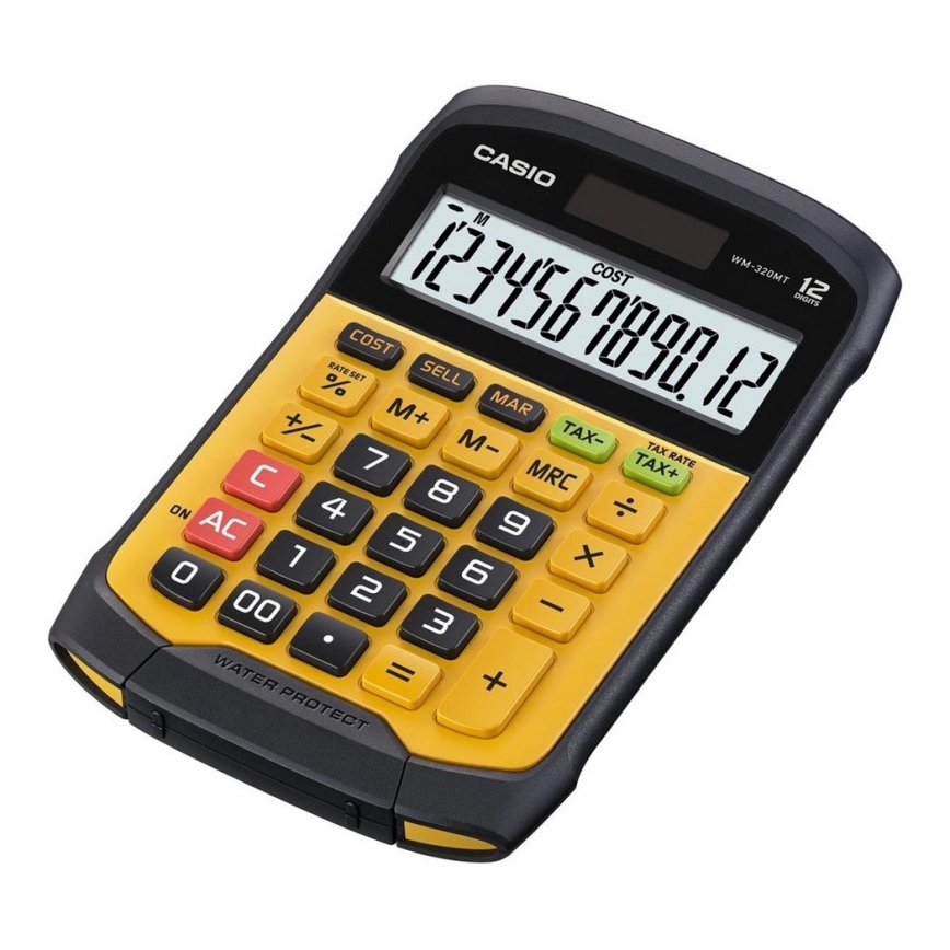 Casio - Voděodolná stolní kalkulačka 1xCR2032 IP54 černá/oranžová