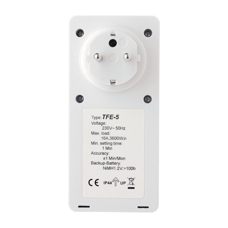 Časový spínač digitální ven. 230V/16A IP44