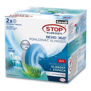 Ceresit - Tablety pro odvlhčovač 2v1 AERO 360° 2x 450 g svěžest vodopádů