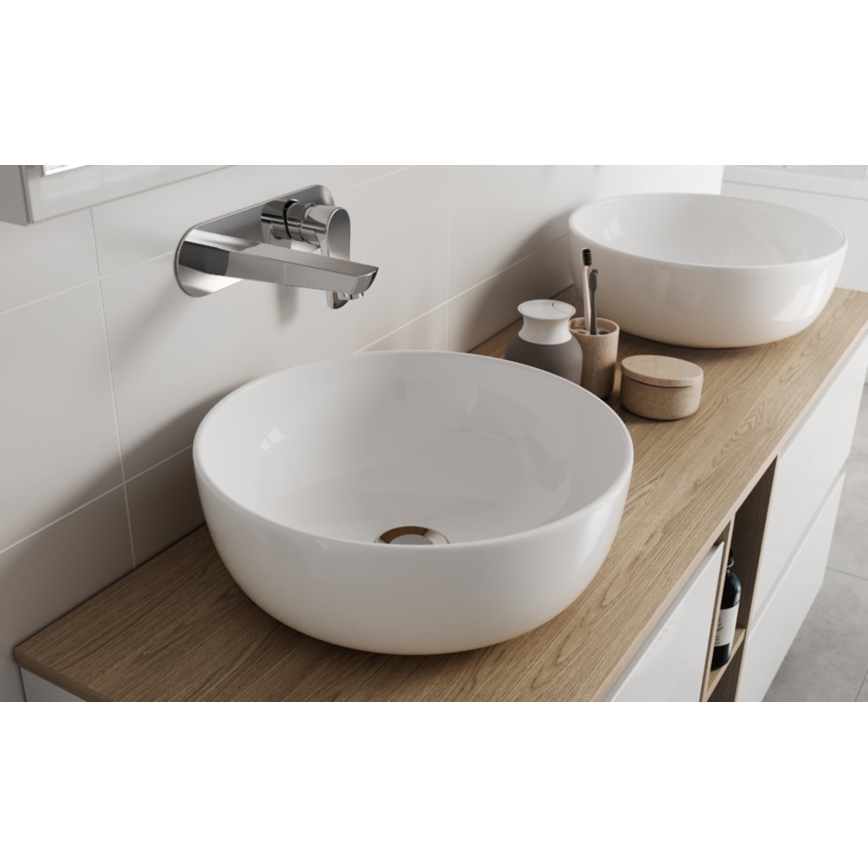 Cersanit K116-047-ECO - Umyvadlo na desku MODUO pr. 35 cm keramika/lesklá bílá