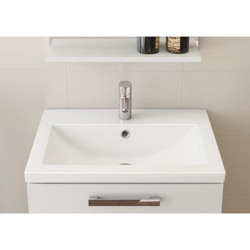 Cersanit K32-002-BOX - Umyvadlo na desku/závěsné COMO 40x50 cm keramika/lesklá bílá