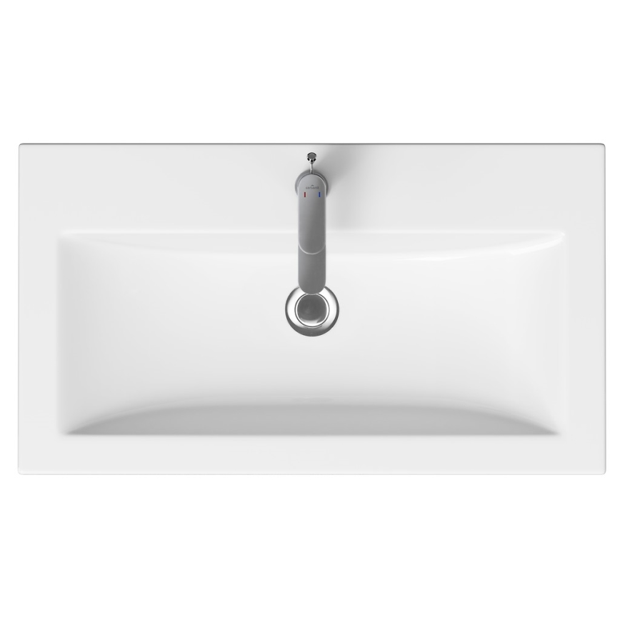 Cersanit K32-004-BOX - Umyvadlo na desku/závěsné COMO 45x80 cm keramika/lesklá bílá