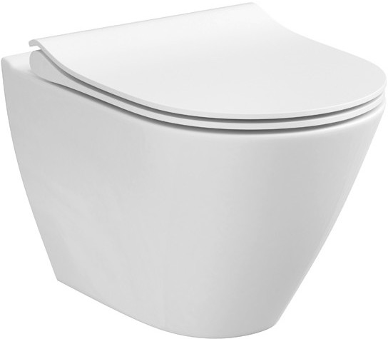 Cersanit K701-104 - Závěsné WC s prkénkem CITY OVAL keramika/bílá