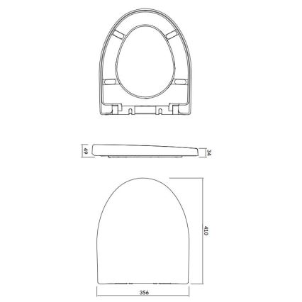 Cersanit K98-0122 - Záchodové prkénko PARVA SoftClose bílá