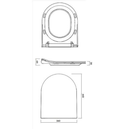 Cersanit K98-0146 - Záchodové prkénko CITY OVAL SoftClose bílá