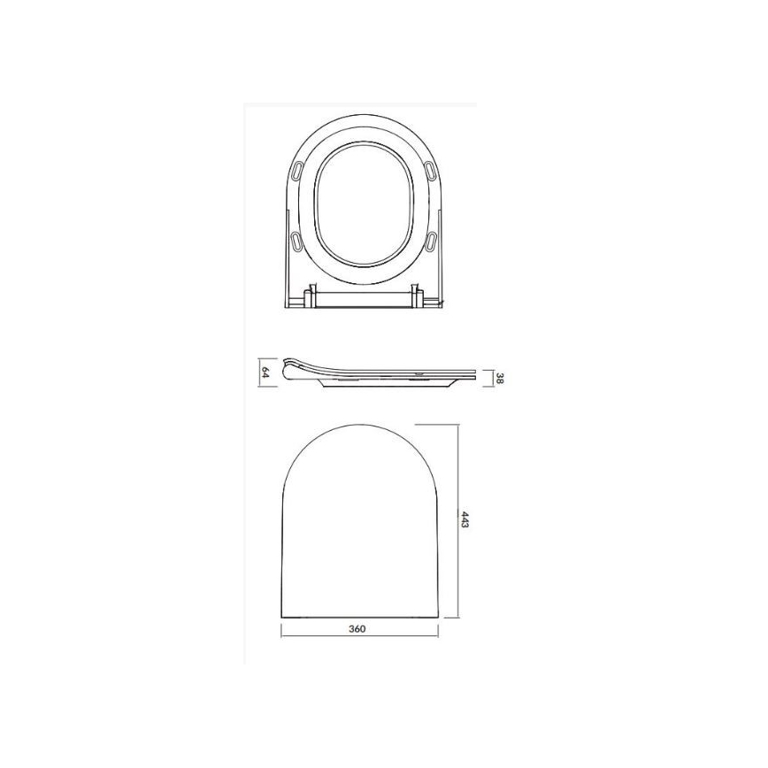Cersanit K98-0146 - Záchodové prkénko CITY OVAL SoftClose bílá