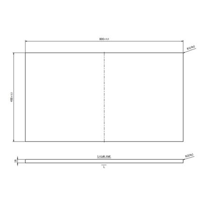 Cersanit S1021-014 - Horní deska k umyvadlovým skříňkám MILLE 80x45 cm černá