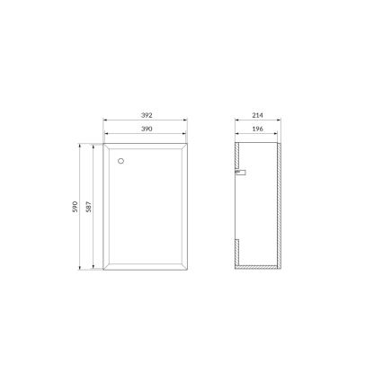Cersanit S1022-003 - Závěsná koupelnová skříňka pod umyvadlo MILLE 40x22 cm černá