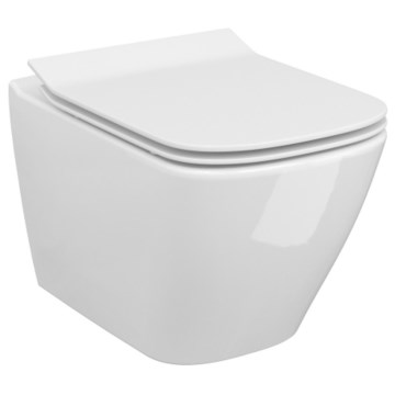 Cersanit S701-405-ECO - Závěsné WC s prkénkem CITY keramika/bílá