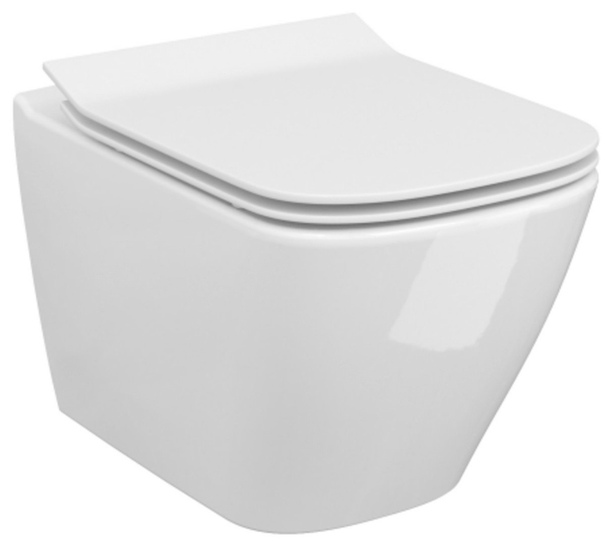 Cersanit S701-405-ECO - Závěsné WC s prkénkem CITY keramika/bílá