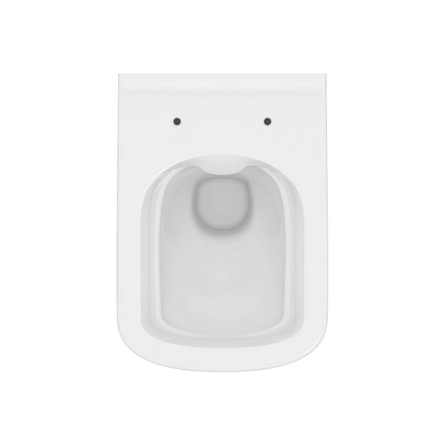 Cersanit S701-405 - Závěsné WC s prkénkem CITY SQUARE keramika/bílá