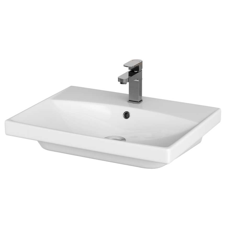 Cersanit S801-142-DSM - Závěsná koupelnová skříňka s umyvadlem ELODY PLUS 46x60 cm bílá