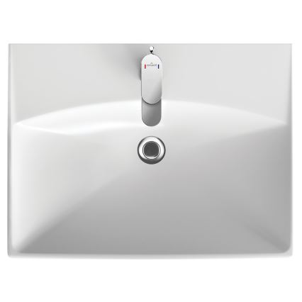 Cersanit S801-142-DSM - Závěsná koupelnová skříňka s umyvadlem ELODY PLUS 46x60 cm bílá