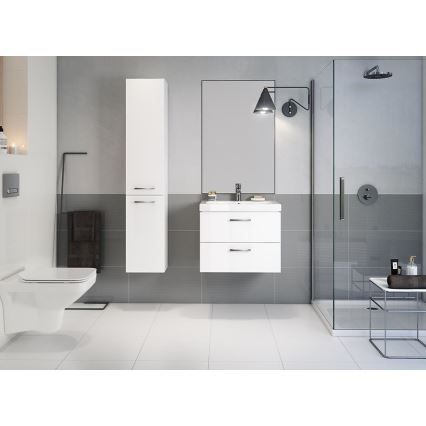 Cersanit S801-147-DSM - Závěsná koupelnová skříňka s umyvadlem ELODY 46x60 cm bílá