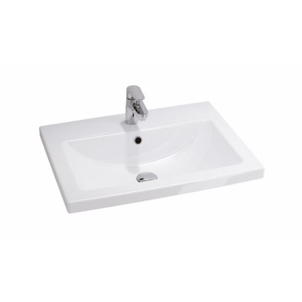 Cersanit S801-147-DSM - Závěsná koupelnová skříňka s umyvadlem ELODY 46x60 cm bílá