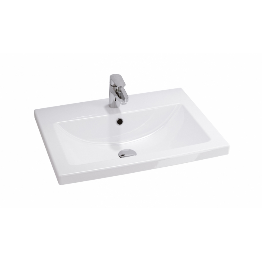 Cersanit S801-147-DSM - Závěsná koupelnová skříňka s umyvadlem LARA 46x60 cm bílá