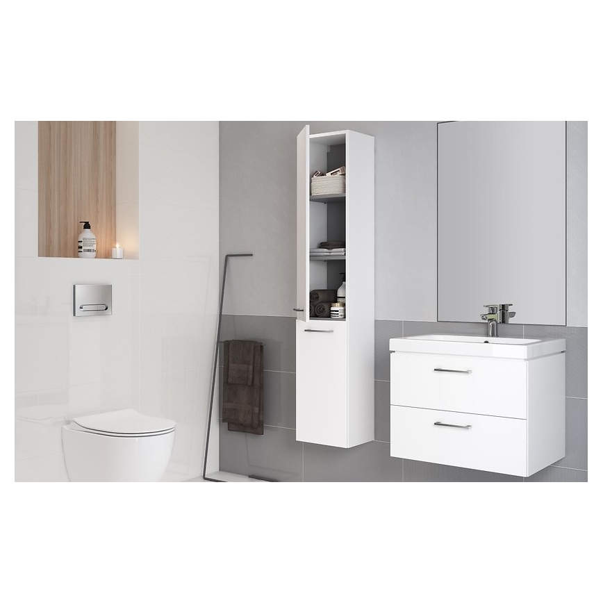 Cersanit S801-149-DSM - Závěsná koupelnová skříňka s umyvadlem ELODY 46x80 cm bílá