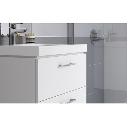 Cersanit S801-149-DSM - Závěsná koupelnová skříňka s umyvadlem ELODY 46x80 cm bílá
