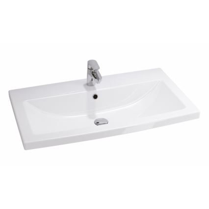 Cersanit S801-149-DSM - Závěsná koupelnová skříňka s umyvadlem ELODY 46x80 cm bílá