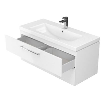 Cersanit S801-149-DSM - Závěsná koupelnová skříňka s umyvadlem ELODY 46x80 cm bílá