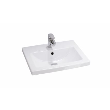 Cersanit S801-153-DSM - Závěsná koupelnová skříňka s umyvadlem LARA COMO 46x50 cm ořech