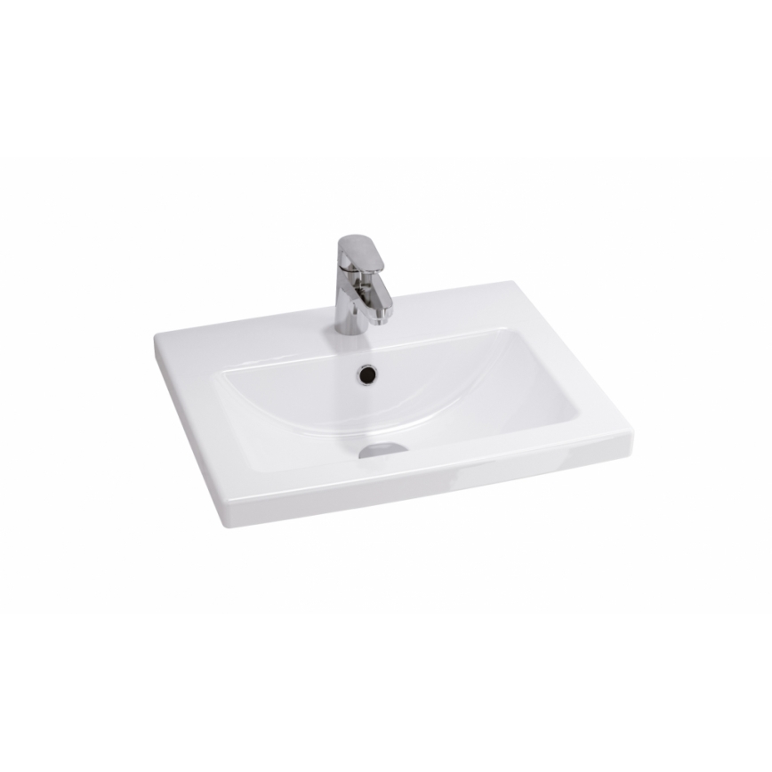 Cersanit S801-153-DSM - Závěsná koupelnová skříňka s umyvadlem LARA COMO 46x50 cm ořech