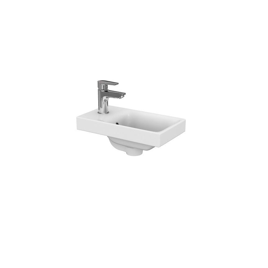 Cersanit S801-218-DSM - Závěsná koupelnová skříňka s umyvadlem MODUO SLIM 40 cm lesklá bílá