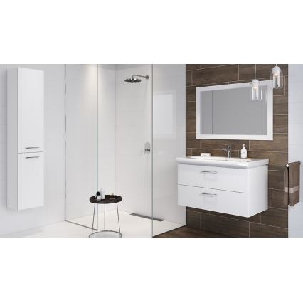 Cersanit S801-338-DSM - Závěsná koupelnová skříňka s umyvadlem ELODY 46x80 cm bílá