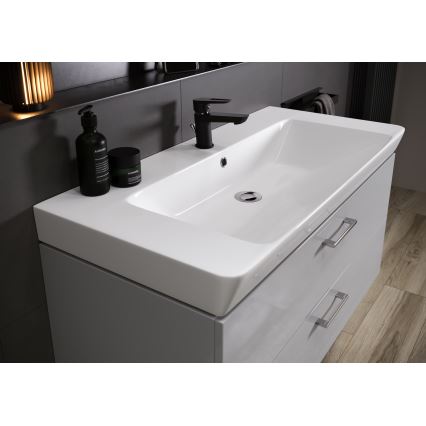 Cersanit S801-338-DSM - Závěsná koupelnová skříňka s umyvadlem ELODY 46x80 cm bílá