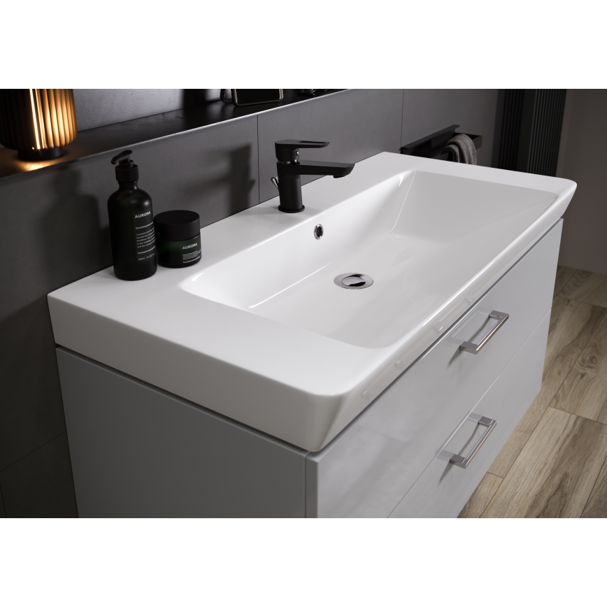 Cersanit S801-338-DSM - Závěsná koupelnová skříňka s umyvadlem ELODY 46x80 cm bílá