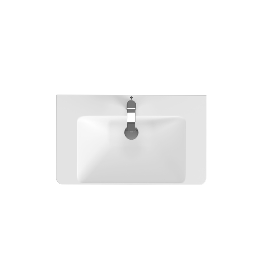 Cersanit S801-338-DSM - Závěsná koupelnová skříňka s umyvadlem ELODY 46x80 cm bílá