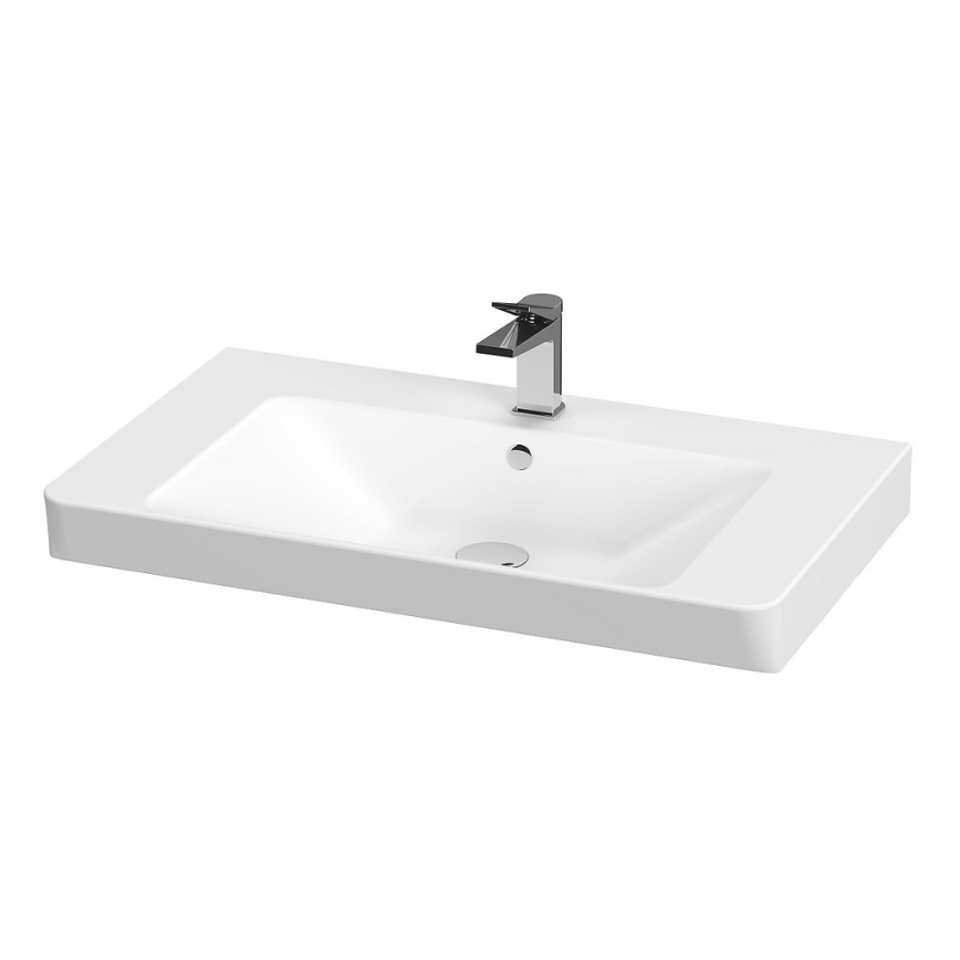 Cersanit S801-338-DSM - Závěsná koupelnová skříňka s umyvadlem ELODY 46x80 cm bílá