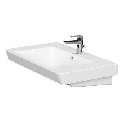 Cersanit S801-338-DSM - Závěsná koupelnová skříňka s umyvadlem ELODY 46x80 cm bílá