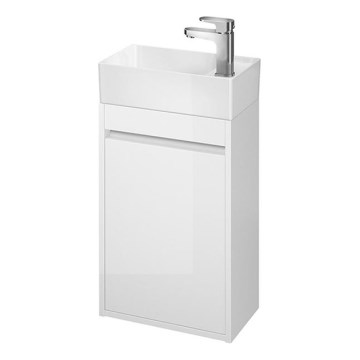 Cersanit S924-001 - Koupelnová skříňka pod umyvadlo BARBARA 59,3x39,2 cm lesklá bílá