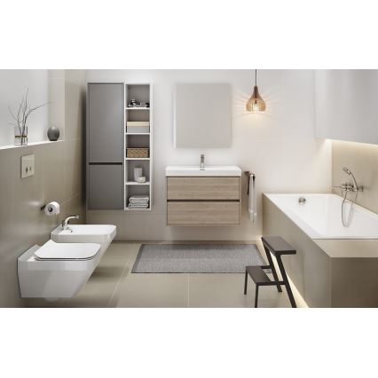 Cersanit S924-008 - Závěsná koupelnová skříňka pod umyvadlo CREA 60x54x45 cm dub