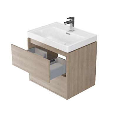 Cersanit S924-008 - Závěsná koupelnová skříňka pod umyvadlo CREA 60x54x45 cm dub