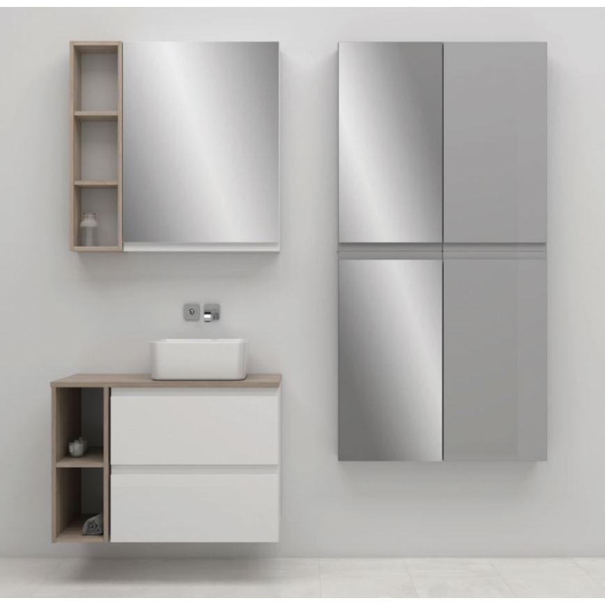 Cersanit S929-018 - Zrcadlová koupelnová skříňka MEDDIE 80x59,5 cm